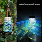 Mosaic Lights Solar Outdoor Hanging Lanterns, Garden Decor Christmas Gifts for W... - Image 5