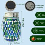 Mosaic Lights Solar Outdoor Hanging Lanterns, Garden Decor Christmas Gifts for W... - Image 6