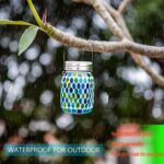 Mosaic Lights Solar Outdoor Hanging Lanterns, Garden Decor Christmas Gifts for W... - Image 7
