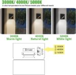 QQCherry Outdoor Light Fixtures Wall Mount Dusk to Dawn, Porch Lights with 3 Lig... - Image 4