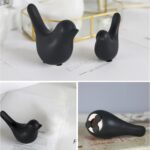FANTESTICRYAN Small Animal Statues Home Decor Modern Style Black Decorative Orna... - Image 5