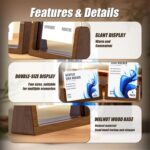 Walnut Wood U-Base 5"x7"Sign Holder Set – Premium U-Shaped Tabletop Display Stan... - Image 6