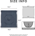 Kante Square Lion Head Concrete Planter, Classic English Style Plant Pot with Dr... - Image 6