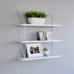 WELLAND 3-Tier Display Wall Shelf Storage Rack Holder, White - Image 5