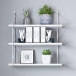 WELLAND 3-Tier Display Wall Shelf Storage Rack Holder, White - Image 6