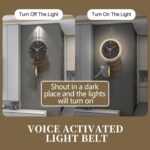 Modern Wall Clock for Living Room,Large Black Decorative Wall Clock with Light,C... - Image 4