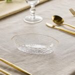 PLASTICPRO 30 Pack Elegant Plastic Plates 7 oz bowls Clear with Gold Rim Spiral ... - Image 3