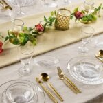 PLASTICPRO 30 Pack Elegant Plastic Plates 7 oz bowls Clear with Gold Rim Spiral ... - Image 4