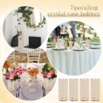 Dandat 8 Pcs Crystal Flower Vase for Wedding Table Centerpieces 7.87 in Crystal ... - Image 4