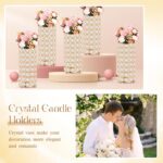 Dandat 8 Pcs Crystal Flower Vase for Wedding Table Centerpieces 7.87 in Crystal ... - Image 5