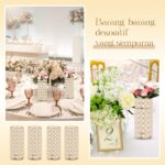 Dandat 8 Pcs Crystal Flower Vase for Wedding Table Centerpieces 7.87 in Crystal ... - Image 7