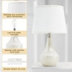 GyroVu 18" Table Lamp Set of 2, Ceramic Table Lamp Classic Beside Lamps Nightsta... - Image 5