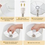 GyroVu 18" Table Lamp Set of 2, Ceramic Table Lamp Classic Beside Lamps Nightsta... - Image 6