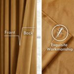 Gold Brown Velvet Curtains 84 Inch Long for Living Room Bedroom,Mordern Luxury R... - Image 5
