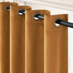 Gold Brown Velvet Curtains 84 Inch Long for Living Room Bedroom,Mordern Luxury R... - Image 8
