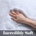 ONASAR White Runner Rugs for Bedroom Living Room, Luxury Bedside Fluffy Area Rug... - Image 3