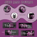 4 Piece Purple Wall Decor Set Inspirational Purple Black Decor for Bedroom Bathr... - Image 3