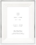 Isaac Jacobs 7x9 (Matted 5x7) Silver Metal Picture Frame, Triple Matted Classic ... - Image 3