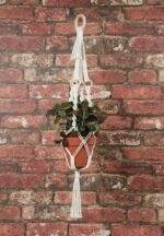 SOLID OAK MACRAME PLNT HNGR KT 4 RINGS - Image 4