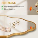 Scalloped Mirror for Bathroom - 20"x36" Gold Bathroom Mirror with Aviation Alumi... - Image 3