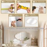 Scalloped Mirror for Bathroom - 20"x36" Gold Bathroom Mirror with Aviation Alumi... - Image 5