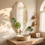 Scalloped Mirror for Bathroom - 20"x36" Gold Bathroom Mirror with Aviation Alumi... - Image 6