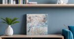 Yihui Arts Heron Arts - Beautiful Blue and Teal Bird Canvas Wall Artwork with Go... - Image 6