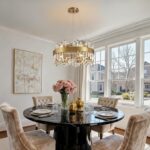 12-Light Modern Crystal Chandelier, 19.7'' Gold Chandelier Light Fixture, Brushe... - Image 5