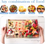 Baderke 1 Set 16" x 9" Chilled Serving Tray for Parties with Compartments and Li... - Image 5