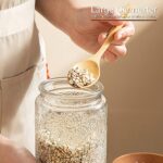 35oz/1000ml Glass Storage Jars with Nature Wood Lids, Airtight Food Storage Cont... - Image 4