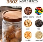 35oz/1000ml Glass Storage Jars with Nature Wood Lids, Airtight Food Storage Cont... - Image 7