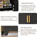 Baborokic Metal Wardrobe Cabinet with Hanging Rod,Large 71" Armoire Wardrobe Clo... - Image 5