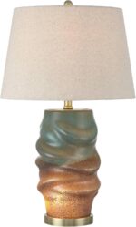 360 Lighting Sculptural Glow 25" High Rustic Coastal Table Lamp Night Light Blue... - Image 3