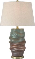 360 Lighting Sculptural Glow 25" High Rustic Coastal Table Lamp Night Light Blue... - Image 10