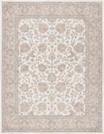 SAFAVIEH Glamour Collection 9' x 12' Ivory/Grey GLM628A Handmade Premium Wool Ar... - Image 4