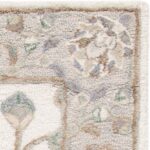 SAFAVIEH Glamour Collection 9' x 12' Ivory/Grey GLM628A Handmade Premium Wool Ar... - Image 5