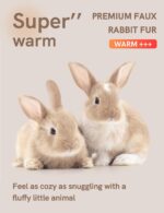 YnM Luxury Faux Rabbit Fur Throw Blanket, Ultra Soft & Breathable Hand-Knitted R... - Image 3