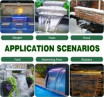Waterfall Pool Fountain, LONGRUN Acrylic Waterfall Spillway for Pools and Ponds ... - Image 8