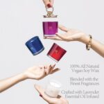 Luxury Scented Candle Set 4 All Natural Soy Aromatherapy Candle Gift Set Votive ... - Image 4