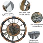 27 inch Large Real Moving Gears Wall Clock with Toughened Glass Cover, Oversized... - Image 4