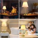Gold Table Lamps Set of 2, Touch Control &3-Way Dimmable,Vintage Brass Bedside L... - Image 7