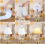 Gold Table Lamps Set of 2, Touch Control &3-Way Dimmable,Vintage Brass Bedside L... - Image 8