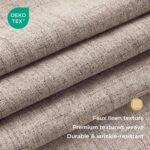 CUCRAF Natural Linen 100% Blackout Curtains 72 Inch Length 2 Panels Set, Back Ta... - Image 4