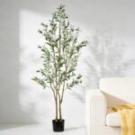 6ft Olive Trees Artificial Indoor 2in1, Fake Large Tall Olive Plant for Living R... - Image 4