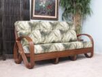 Walnut Rattan Living Room Furniture Sofa Couch (Choice of Fabrics) (#1790AW) (Ma... - Image 3