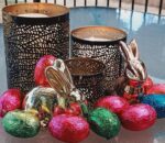 Lazy Gifts Set of 3 Black and Gold Metal Candle Holders – Decorative Tabletop Ca... - Image 3