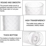 Fixwal Vases for Flowers Set of 3 Vintage Glass Vase for Centerpieces, Embossed ... - Image 7