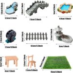 Woohome 42 PCS Mini Garden Accessories Fairy Garden Kit Micro Landscape Mini Zen... - Image 5