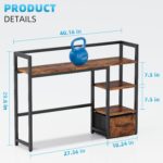 Marbrasse Desk Shelf with Drawer, 40" Desk Hutch for Computer Monitor, Wooden De... - Image 4