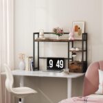 Marbrasse Desk Shelf with Drawer, 40" Desk Hutch for Computer Monitor, Wooden De... - Image 6